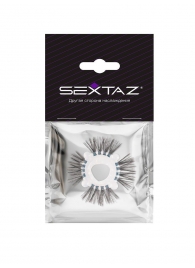 Эластичное эрекционное кольцо с черными «ресничками» - Sextaz - в Костроме купить с доставкой