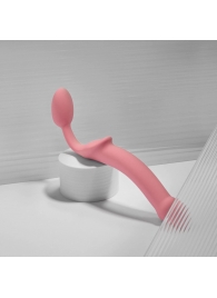 Розовый безремневой страпон Strap-on-me Semi-Realistic Bendable Strap-On size L - Strap-on-me - купить с доставкой в Костроме