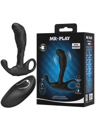 Черный изогнутый массажёр простаты с вибрацией и пультом ДУ - Baile - в Костроме купить с доставкой