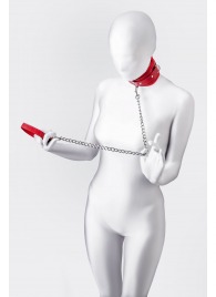 Красный ошейник с подкладкой из меха - ToyFa - купить с доставкой в Костроме