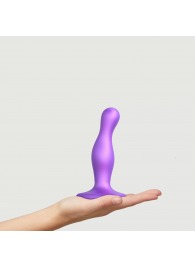 Фиолетовая насадка Strap-On-Me Dildo Plug Curvy size S - Strap-on-me - купить с доставкой в Костроме