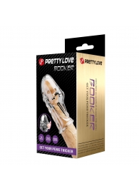 Прозрачная насадка на пенис Booker - 8 см. - Baile - в Костроме купить с доставкой