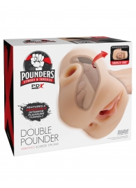 Телесный мастурбатор с вибрацией Double Pounder Vibrating Squeeze Stroker - Pipedream - в Костроме купить с доставкой