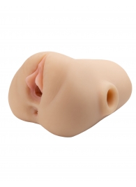 Телесный мастурбатор с вибрацией Double Pounder Vibrating Squeeze Stroker - Pipedream - в Костроме купить с доставкой