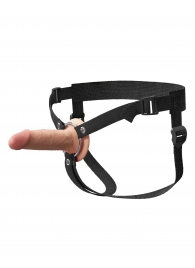 Телесный пустотелый фаллопротез 5’’ Hollow Silicone Strap-On - 14 см. - Pipedream - купить с доставкой в Костроме