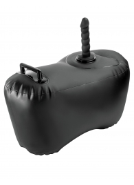 Черное надувное кресло с платформой для фиксации дилдо Body Dock Inflatable Love Seat - Pipedream - купить с доставкой в Костроме