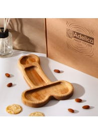 Деревянное блюдо для подачи в форме члена (25 х 16,5 х 1,7 см) - Сима-Ленд - купить с доставкой в Костроме