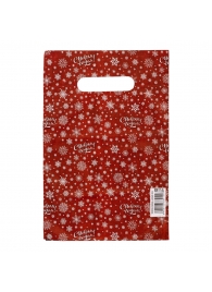 Красный подарочный новогодний пакет с вырубной ручкой (20х30 см) - Сима-Ленд - купить с доставкой в Костроме