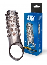 Дымчатая насадка на пенис с выпуклостями - 11 см. - Sex Expert - в Костроме купить с доставкой