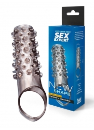 Дымчатая насадка на пенис с шипами и выпуклостями - 12 см. - Sex Expert - в Костроме купить с доставкой