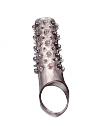 Дымчатая насадка на пенис с шипами и выпуклостями - 12 см. - Sex Expert - в Костроме купить с доставкой