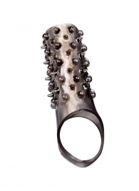 Дымчатая насадка на пенис с шипами и выпуклостями - 12,5 см. - Sex Expert - в Костроме купить с доставкой