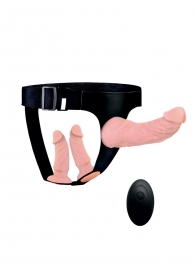 Женский страпон с 3 насадками и вибрацией - Erowoman-Eroman - купить с доставкой в Костроме