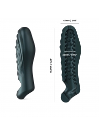 Серая силиконовая насадка на пенис с подхватом Manwan Ryzer - Manwan - в Костроме купить с доставкой