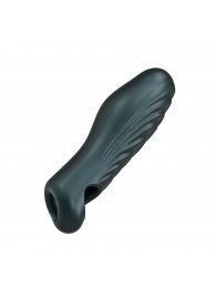 Серая силиконовая насадка на пенис с подхватом Manwan Ryzer - Manwan - в Костроме купить с доставкой