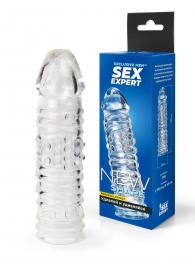 Прозрачная закрытая насадка на пенис - 17 см. - Sex Expert - в Костроме купить с доставкой
