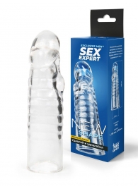 Прозрачная закрытая насадка на член - 15 см. - Sex Expert - в Костроме купить с доставкой