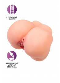 Реалистичный мастурбатор в форме попки с 2 любовными входами - No Name - в Костроме купить с доставкой