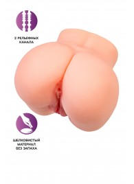 Реалистичный мастурбатор в форме попки с двумя любовными входами - No Name - в Костроме купить с доставкой