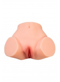 Телесный реалистичный мастурбатор-полуторс с 2 любовными входами - No Name - в Костроме купить с доставкой