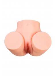 Телесный мастурбатор в форме попки с 2 любовными входами - No Name - в Костроме купить с доставкой