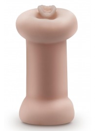 Телесный люминесцентный двусторонний мастурбатор Tasha - Blush Novelties - в Костроме купить с доставкой