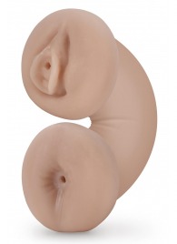 Телесный люминесцентный двусторонний мастурбатор Tasha - Blush Novelties - в Костроме купить с доставкой