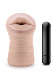 Телесный мастурбатор-ротик Nicole Vibrating Masturbator - Blush Novelties - в Костроме купить с доставкой