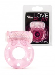 Розовое эрекционное виброкольцо с бабочкой - 1137 - в Костроме купить с доставкой