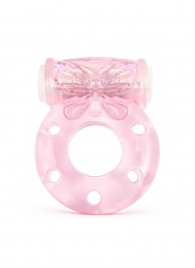 Розовое эрекционное виброкольцо с бабочкой - 1137 - в Костроме купить с доставкой