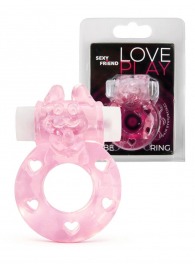 Розовое эрекционное виброкольцо в форме зайчика - 1137 - в Костроме купить с доставкой