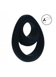 Черное эрекционное кольцо Double Ergo Silicone Cockring - Shots Media BV - в Костроме купить с доставкой