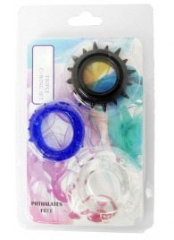 Набор из 3 эрекционных колец разного цвета и рельефа - Boys of Toys - в Костроме купить с доставкой