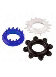 Набор из 3 эрекционных колец разного цвета и рельефа - Boys of Toys - в Костроме купить с доставкой