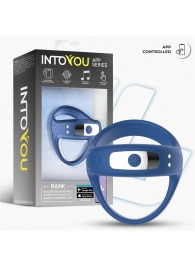 Синее интерактивное эрекционное виброкольцо Rank - Intoyou - в Костроме купить с доставкой