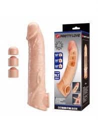 Телесный фаллоудлинитель с подхватом мошонки Silas - 26 см. - Baile - в Костроме купить с доставкой