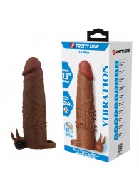 Коричневая насадка на пенис Quillon - 20 см. - Baile - в Костроме купить с доставкой
