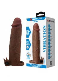 Коричневая насадка на пенис Xerxes - 22 см. - Baile - в Костроме купить с доставкой