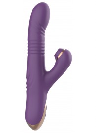 Фиолетовый вибратор-кролик с возвратно-поступательной стимуляцией - Secwell