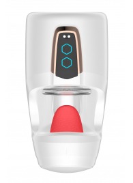 Белый мастурбатор с язычком и возвратно-поступательными движениями - Secwell - в Костроме купить с доставкой