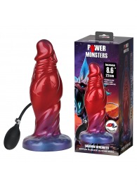 Красный фаллоимитатор с функцией расширения Shadow Behemoth - 21 см. - Baile