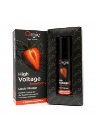 Жидкий вибратор Orgie High Voltage Strawberry - 15 мл. - ORGIE - купить с доставкой в Костроме