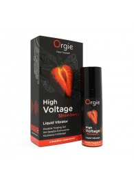 Жидкий вибратор Orgie High Voltage Strawberry - 15 мл. - ORGIE - купить с доставкой в Костроме
