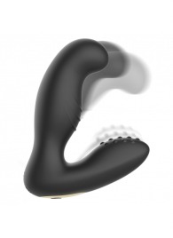 Черный вибромассажер простаты с ротацией и пультом ДУ - Ibiza - в Костроме купить с доставкой