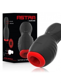 Черно-красный мастурбатор с вибрацией и всасыванием - JAMYJOB - в Костроме купить с доставкой