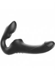 Черный безремневой страпон с 3 моторами - Ibiza - купить с доставкой в Костроме