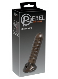 Насадка на пенис Rebel smoke с рёбрышками и отверстием под мошонку - Orion - в Костроме купить с доставкой