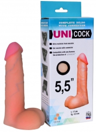 Фаллическая насадка Харнесс UNICOCK 5,5  - 17 см. - LOVETOY (А-Полимер) - купить с доставкой в Костроме