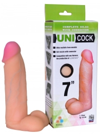 Фаллическая насадка Харнесс UNICOCK 7  - 19 см. - LOVETOY (А-Полимер) - купить с доставкой в Костроме