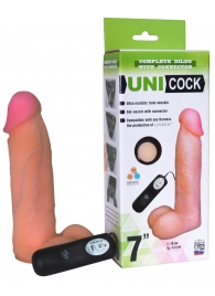 Фаллическая насадка Харнесс UNICOCK 7  с вибрацией - 19 см. - LOVETOY (А-Полимер) - купить с доставкой в Костроме